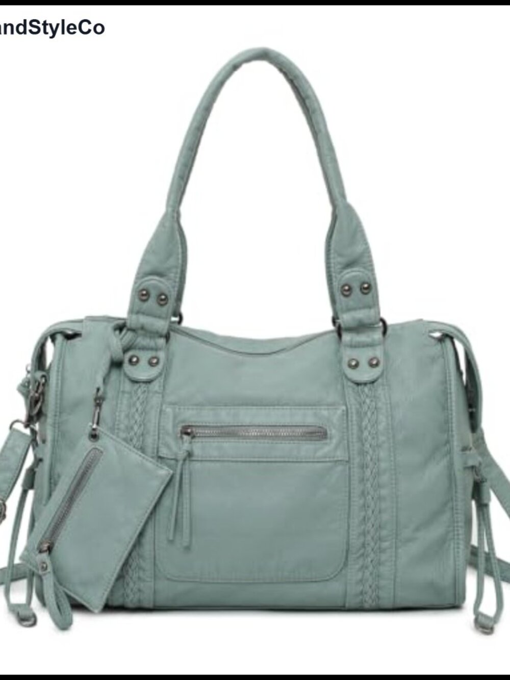 Vintage Y2K Hobo Shoulder Bag Vegan Leather Tote Satchel